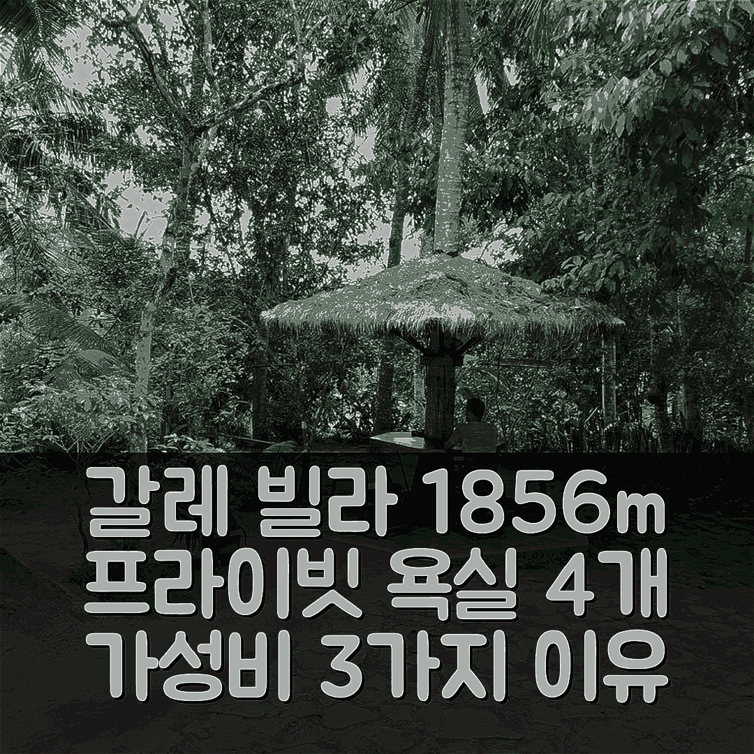 갈레 숙소 여행 호텔 추천 할파토타의 빌라 1856m² | 프라이빗 욕실 4개와 가성비 뛰어난 3가지 이유
